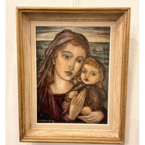 Jean Vervisch (1896-1977) "mother And Child"